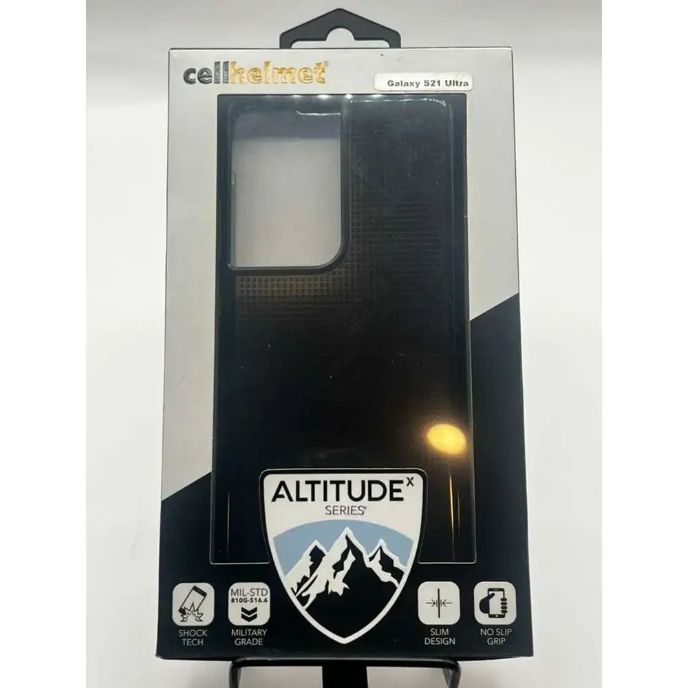 Cellhelmet Altitude X Series Case for Samsung Galaxy S21 Ultra 5G Black Slim